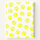 Muster von Paws, Hundeschäften, gelben Pfoten Notizblock (Rückseite)