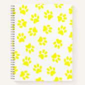 Muster von Paws, Hundeschäften, gelben Pfoten Notizblock (Vorderseite)