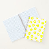 Muster von Paws, Hundeschäften, gelben Pfoten Notizblock (Innenseite)