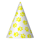 Muster von Paws, Hundeschäften, gelben Pfoten Partyhütchen (Links)