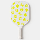 Muster von Paws, Hundeschäften, gelben Pfoten Pickleball Schläger (Vorderseite)