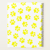 Muster von Paws, Hundeschäften, gelben Pfoten Planer (Rückseite)