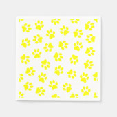 Muster von Paws, Hundeschäften, gelben Pfoten Serviette (Vorderseite)