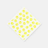 Muster von Paws, Hundeschäften, gelben Pfoten Serviette (Ecke)