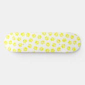 Muster von Paws, Hundeschäften, gelben Pfoten Skateboard (Horizontal)