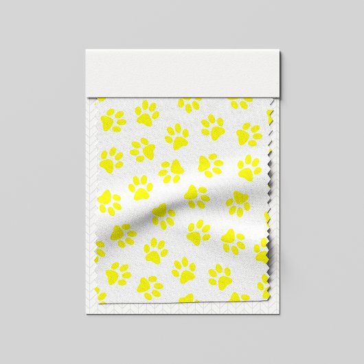 Muster von Paws, Hundeschäften, gelben Pfoten Stoff