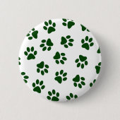 Muster von Paws, Hundeschäften, grünen Pfoten Button (Vorderseite)