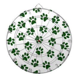 Muster von Paws, Hundeschäften, grünen Pfoten Dartscheibe
