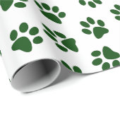 Muster von Paws, Hundeschäften, grünen Pfoten Geschenkpapier (Rolleneckpunkt)