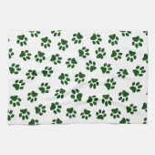 Muster von Paws, Hundeschäften, grünen Pfoten Geschirrtuch (Horizontal)