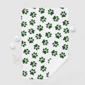 Muster von Paws, Hundeschäften, grünen Pfoten Golfhandtuch (Insitu)