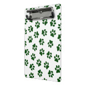 Muster von Paws, Hundeschäften, grünen Pfoten Mini Klemmbrett (Gewinkelt2)