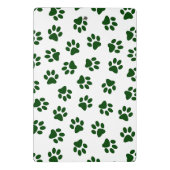 Muster von Paws, Hundeschäften, grünen Pfoten Mini Klemmbrett (Rückseite)