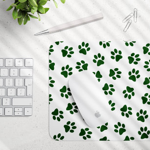 Muster von Paws, Hundeschäften, grünen Pfoten Mousepad