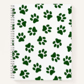 Muster von Paws, Hundeschäften, grünen Pfoten Notizblock (Vorderseite)