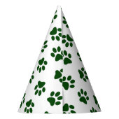 Muster von Paws, Hundeschäften, grünen Pfoten Partyhütchen (Rückseite)