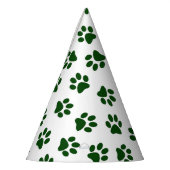 Muster von Paws, Hundeschäften, grünen Pfoten Partyhütchen (Links)