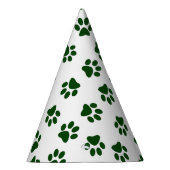 Muster von Paws, Hundeschäften, grünen Pfoten Partyhütchen (Rechts)