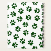 Muster von Paws, Hundeschäften, grünen Pfoten Planer (Rückseite)