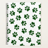 Muster von Paws, Hundeschäften, grünen Pfoten Planer (Vorderseite)