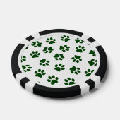 Muster von Paws, Hundeschäften, grünen Pfoten Pokerchips (Einzeln)