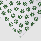 Muster von Paws, Hundeschäften, grünen Pfoten Seidenpapier (Ausschnitt)
