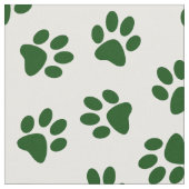 Muster von Paws, Hundeschäften, grünen Pfoten Stoff (Nahaufnahme)