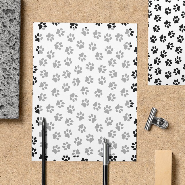 Muster von Paws, Hundeschäften, Katzenpaws, schwar (Von Creator hochgeladen)