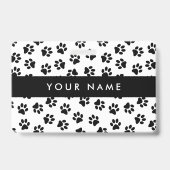 Muster von Paws, Hundeschäften, Katzenpaws, schwar Ausweis (Rückseite)