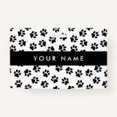 Muster von Paws, Hundeschäften, Katzenpaws, schwar Ausweis (Vorderseite)