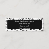 Muster von Paws, Hundeschäften, Katzenpaws, schwar Mini Visitenkarte (Vorderseite)