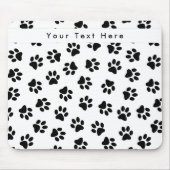 Muster von Paws, Hundeschäften, Katzenpaws, schwar Mousepad (Vorne)