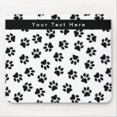 Muster von Paws, Hundeschäften, Katzenpaws, schwar Mousepad (Vorne)
