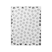 Muster von Paws, Hundeschäften, Katzenpaws, schwar Notizblock (Rotiert)