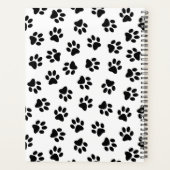 Muster von Paws, Hundeschäften, Katzenpaws, schwar Planer (Rückseite)