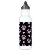 Muster von Paws, Hundeschäften, Lilac-Pfoten, Herz Edelstahlflasche (Links)