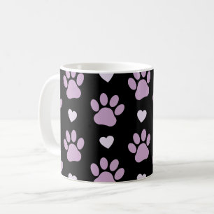 Muster von Paws, Hundeschäften, Lilac-Pfoten, Herz Kaffeetasse