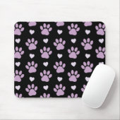 Muster von Paws, Hundeschäften, Lilac-Pfoten, Herz Mousepad (Mit Mouse)