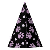 Muster von Paws, Hundeschäften, Lilac-Pfoten, Herz Partyhütchen (Rückseite)