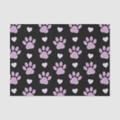 Muster von Paws, Hundeschäften, Lilac-Pfoten, Herz Seidenpapier (Vorderseite)