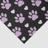 Muster von Paws, Hundeschäften, Lilac-Pfoten, Herz Seidenpapier (Ausschnitt)