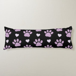 Muster von Paws, Hundeschäften, Lilac-Pfoten, Herz Seitenschläferkissen