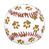 Muster von Paws, Hundeschäften, orangefarbene Gold Baseball (Rückseite)