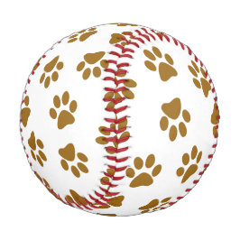 Muster von Paws, Hundeschäften, orangefarbene Gold Baseball