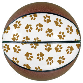 Muster von Paws, Hundeschäften, orangefarbene Gold Basketball