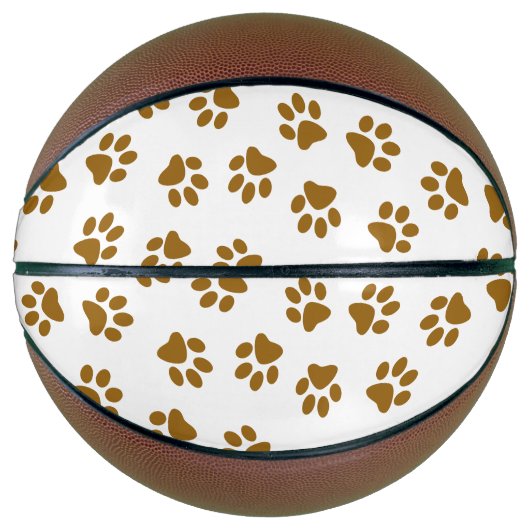 Muster von Paws, Hundeschäften, orangefarbene Gold Basketball (Vorderseite)