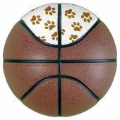 Muster von Paws, Hundeschäften, orangefarbene Gold Basketball (Rechts)