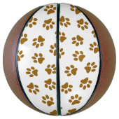 Muster von Paws, Hundeschäften, orangefarbene Gold Basketball (Vertikal)
