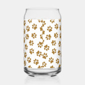 Muster von Paws, Hundeschäften, orangefarbene Gold Dosenglas (Rechts)