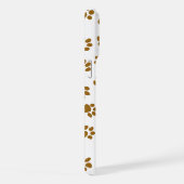 Muster von Paws, Hundeschäften, orangefarbene Gold iPhone Hülle (Rechte Seite)